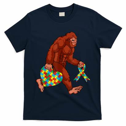 Funny Autism Bigfoot Autism Awareness Month T-Shirt