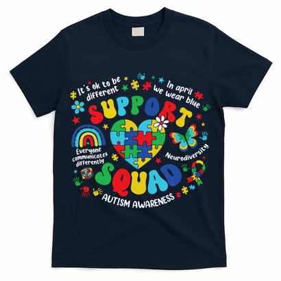 Family Autism Support Squad Autism Awareness Sped Teacher T-Shirt