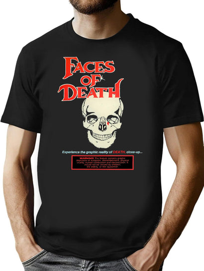 Faces Of Death (1978) T-Shirt for Men & Women, T-Shirts Graphic Tee - Black