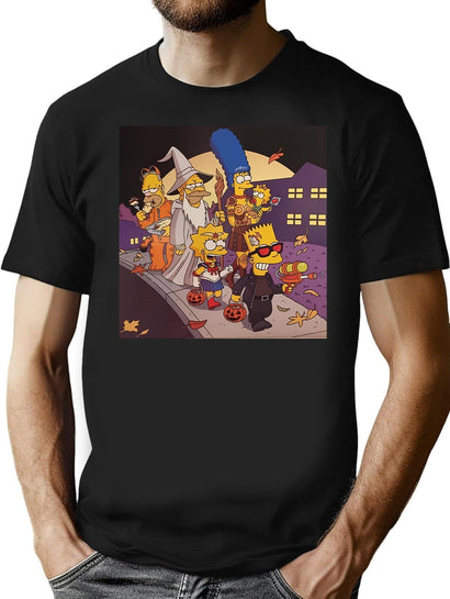 Famous Yellow Family Walk In The Street T-Shirt for Men & Women, T-Shirts Graphic Tee - Black