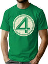 Fantastic Four Worn Emblem T-Shirt for Men & Women, T-Shirts Graphic Tee - Green