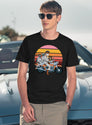 Fantastic Mr. Fox And Family On A Motorbike Black T-Shirt - Navy