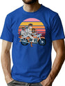 Fantastic Mr. Fox And Family On A Motorbike Premium Heavyweight Cotton T-Shirt - Blue