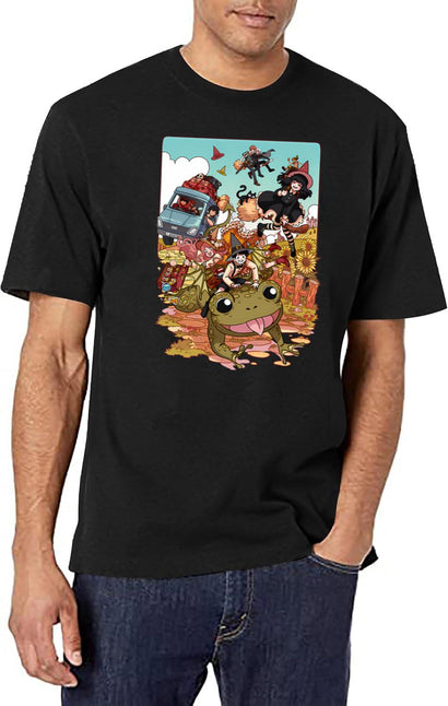 Fantasy Adventure Webcomic - Vintage Anime (4) T-Shirt for Men & Women, T-Shirts Graphic Tee - Black