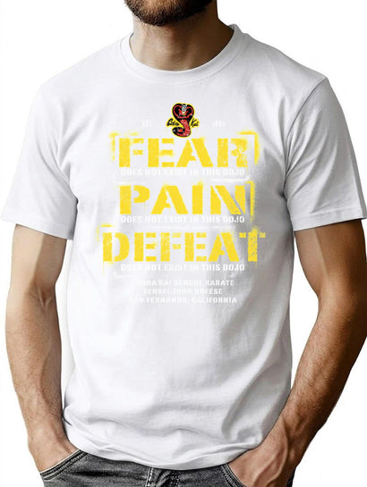 Fear Pain Defeat Does Not Exist In This Dojo T-Shirt for Men & Women, T-Shirts Graphic Tee - Black