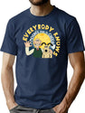 Feathers McGraw Premium Heavyweight Cotton T-Shirt - Navy