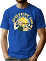 Feathers McGraw Premium Heavyweight Cotton T-Shirt - Blue