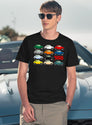 Fiat 500 Side View Classic Shirt Hoodie 2 Classic T Shirt T-Shirt for Men & Women, T-Shirts Graphic Tee - Navy