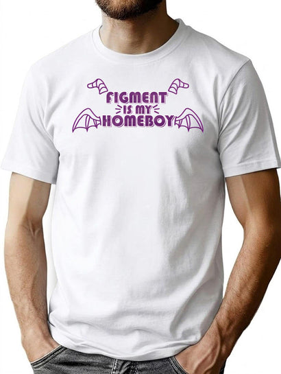 Figment Is My Homeboy - Disneyworld Sticker T-Shirt for Men & Women, T-Shirts Graphic Tee - Black