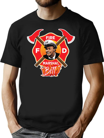 Fire Marshal Bill In Living Color T-Shirt for Men & Women, T-Shirts Graphic Tee - Black