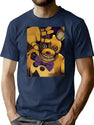 Five Nights At Freddy Bootleg Graphic T-Shirt - Navy