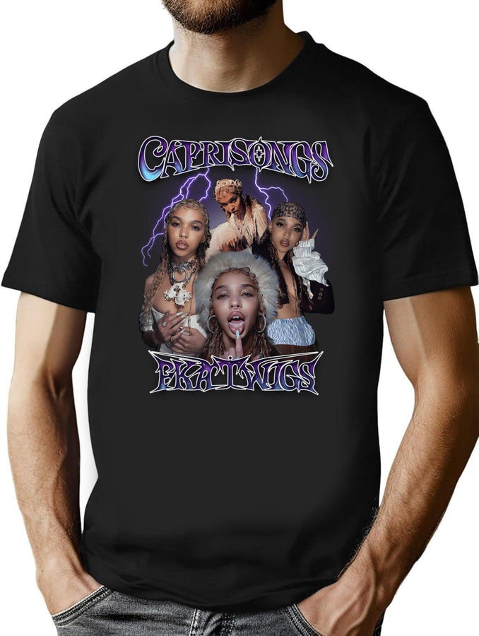 Fka Twigs Caprisongs Collage Bootleg Graphic T-Shirt - Black