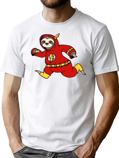 Flash Sloth T-Shirt for Men & Women, T-Shirts Graphic Tee - Black