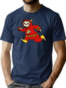 Flash Sloth T-Shirt for Men & Women, T-Shirts Graphic Tee - Navy