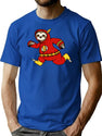 Flash Sloth T-Shirt for Men & Women, T-Shirts Graphic Tee - Blue