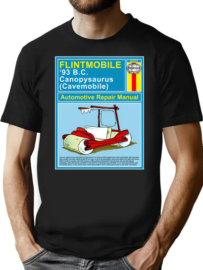 Flintmobile Auto Repair Manual T-Shirt for Men & Women, T-Shirts Graphic Tee - Black