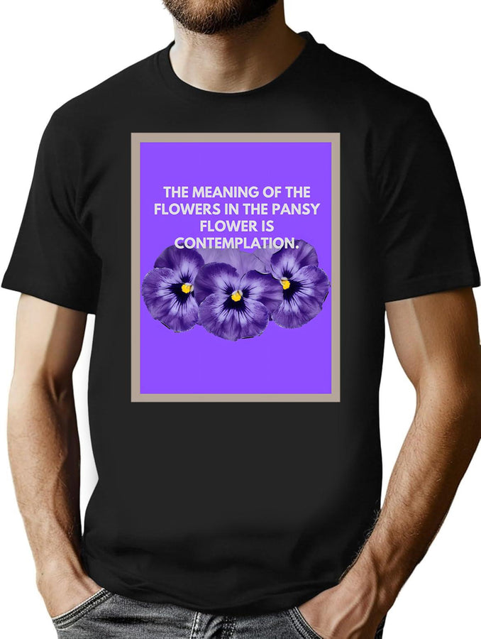 Flowers Give Meaning To Precious People. Bootleg Graphic T-Shirt - Black