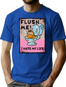 Flush Me I Hate My Life Bootleg Graphic T-Shirt - Blue