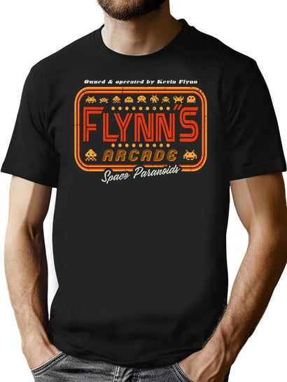Flynn'S Arcade Sign T-Shirt for Men & Women, T-Shirts Graphic Tee - Black