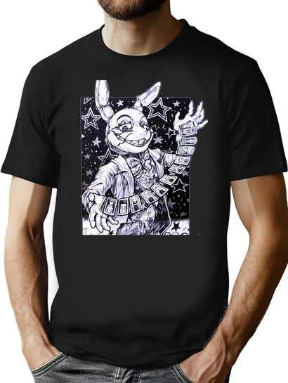Fnaf Security Breach Vanny Joker Black And White Stiker T-Shirt for Men & Women, T-Shirts Graphic Tee - Black