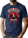 Fonzy Custom Cycle Shop T-Shirt for Men & Women, T-Shirts Graphic Tee - Navy