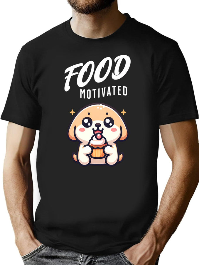 Food Motivated Bootleg Graphic T-Shirt - Black