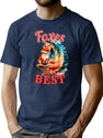 Foxes Do It Best. Fox Owner T-Shirt for Men & Women, T-Shirts Graphic Tee - Navy