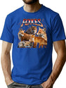 Foxes Vintage Bootleg Bootleg Graphic T-Shirt - Blue