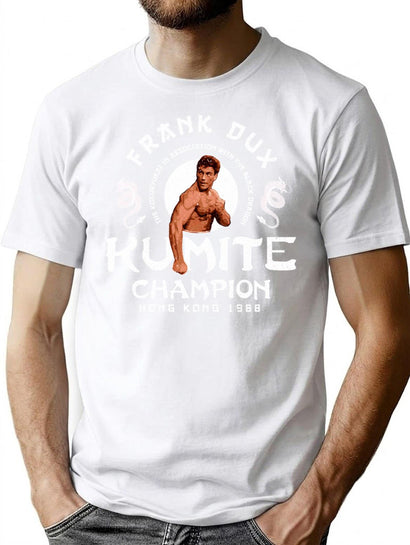 Frank Dux Kumite Champion 1988 T-Shirt for Men & Women, T-Shirts Graphic Tee - Black