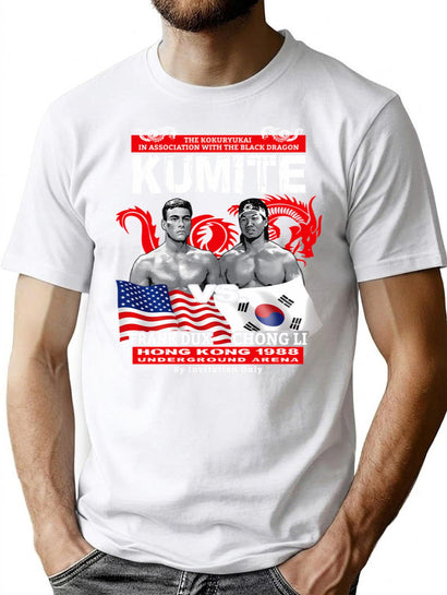 Frank Dux Vs Chong Li T-Shirt for Men & Women, T-Shirts Graphic Tee - Black