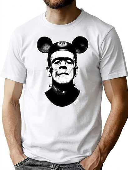 Franken-Mouse (The Happiest Frankenstein On Earth) T-Shirt for Men & Women, T-Shirts Graphic Tee - Black