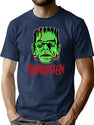 Frankenstein - Vintage 1960'S Style T-Shirt for Men & Women, T-Shirts Graphic Tee - Navy