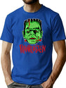 Frankenstein - Vintage 1960'S Style T-Shirt for Men & Women, T-Shirts Graphic Tee - Blue