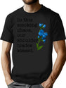 Fred Again Art Again Logo Music Blue Flowers Typographic Modern Wall Art Bootleg Graphic T-Shirt - Black