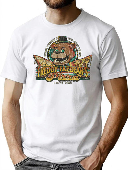 Freddy Fazbears Pizza 1983 T-Shirt for Men & Women, T-Shirts Graphic Tee - Black