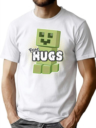 Free Hugs T-Shirt T-Shirt for Men & Women, T-Shirts Graphic Tee - Black