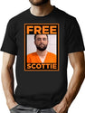 Free Scottie Mug Shot Funny Humour Premium Heavyweight Cotton T-Shirt - Black
