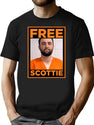 Free Scottie Mug Shot Funny Humour Black T-Shirt - Black