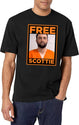 Free Scottie Mug Shot Funny Humour Black T-Shirt - White