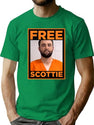 Free Scottie Mug Shot Funny Humour Premium Heavyweight Cotton T-Shirt - Green