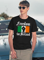 Freedom For Ireland (Vintage Distressed) T-Shirt for Men & Women, T-Shirts Graphic Tee - Navy