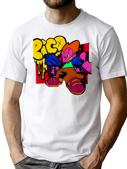 Friday Night Funkin Pico T-Shirt for Men & Women, T-Shirts Graphic Tee - Black