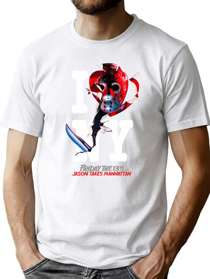 Friday The 13Th Black Horror Movie T-Shirt for Men & Women, T-Shirts Graphic Tee - Black