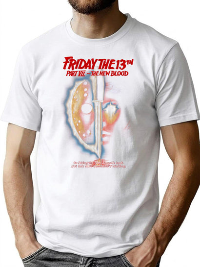 Friday The 13Th Jason Voorhees Slasher. Horror Classic T-Shirt for Men & Women, T-Shirts Graphic Tee - Black