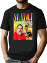 Friendship Meeting Philosopher Cultural Theorist Slavoj Zizek 90S Bootleg Rap Homage Leftist Philoso Bootleg Graphic T-Shirt - Black