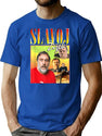 Friendship Meeting Philosopher Cultural Theorist Slavoj Zizek 90S Bootleg Rap Homage Leftist Philoso Bootleg Graphic T-Shirt - Blue