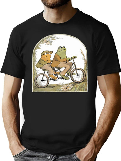 Frog And Toad Cute Ideas Gift T-Shirt for Men & Women, T-Shirts Graphic Tee - Black
