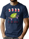 Frog Fully Rely On God Bootleg Graphic T-Shirt - Navy