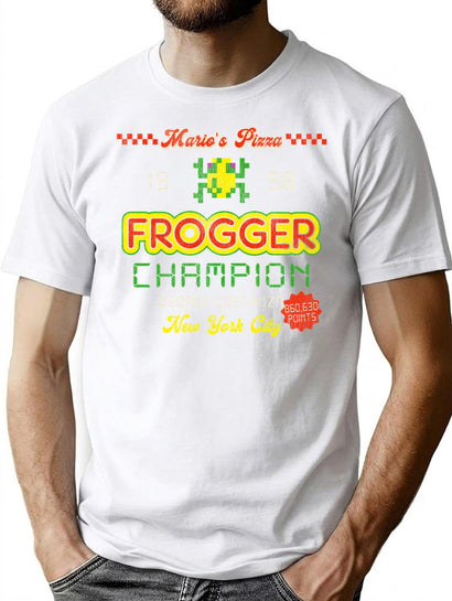 Frogger Champion '98 Nyc Worn T-Shirt for Men & Women, T-Shirts Graphic Tee - Black