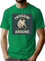Froggin Around Retro Frog On Skateboard T-Shirt for Men & Women, T-Shirts Graphic Tee - Green